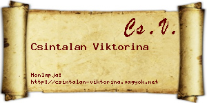 Csintalan Viktorina névjegykártya